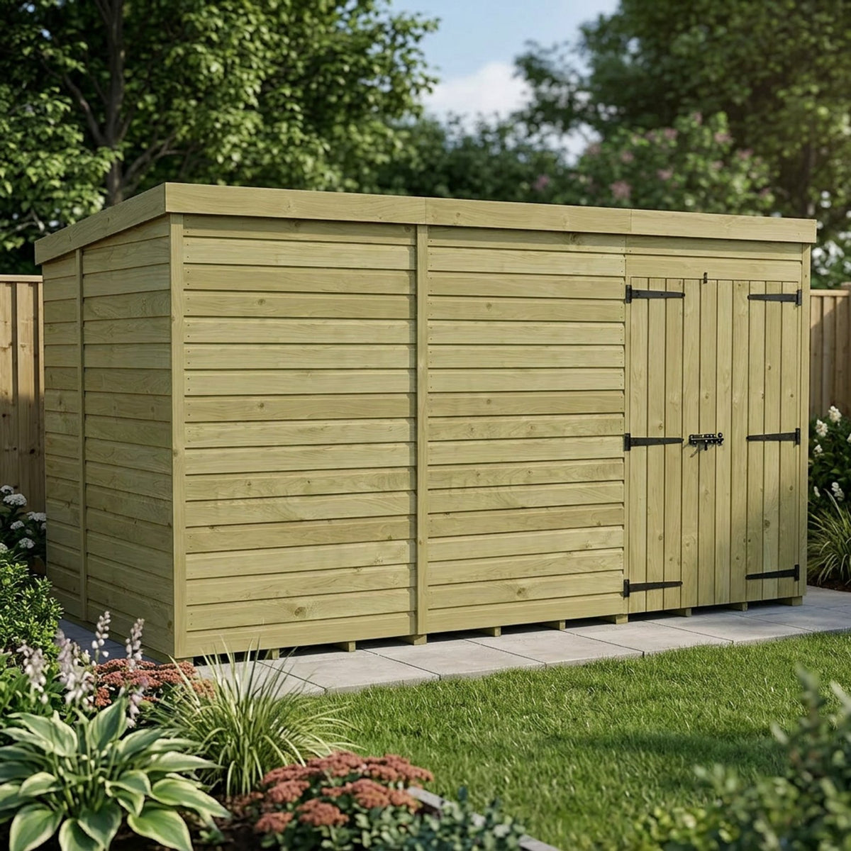 DIY Sheds – Pent Shed – Double Door – view 33