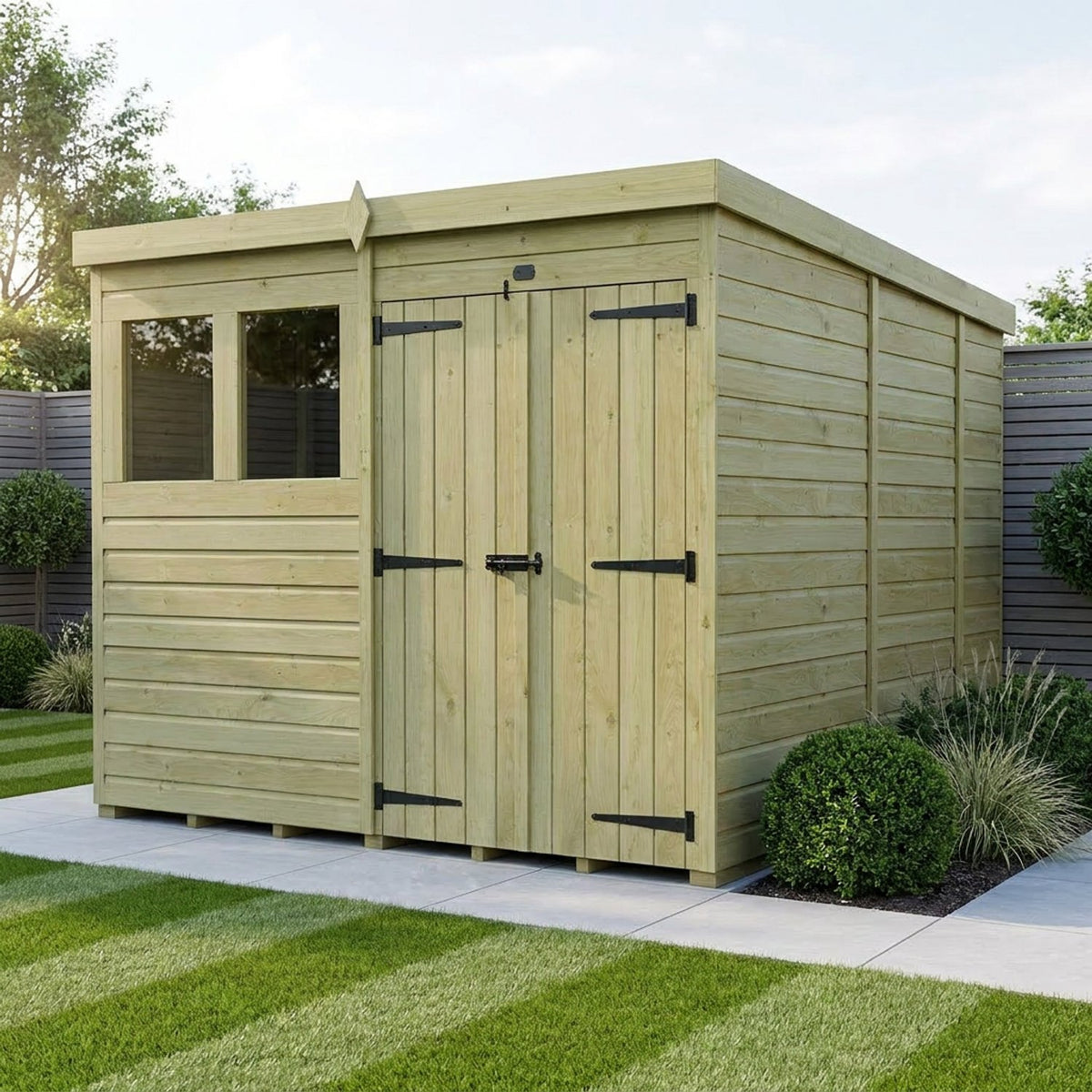 DIY Sheds – Pent Shed – Double Door – view 210