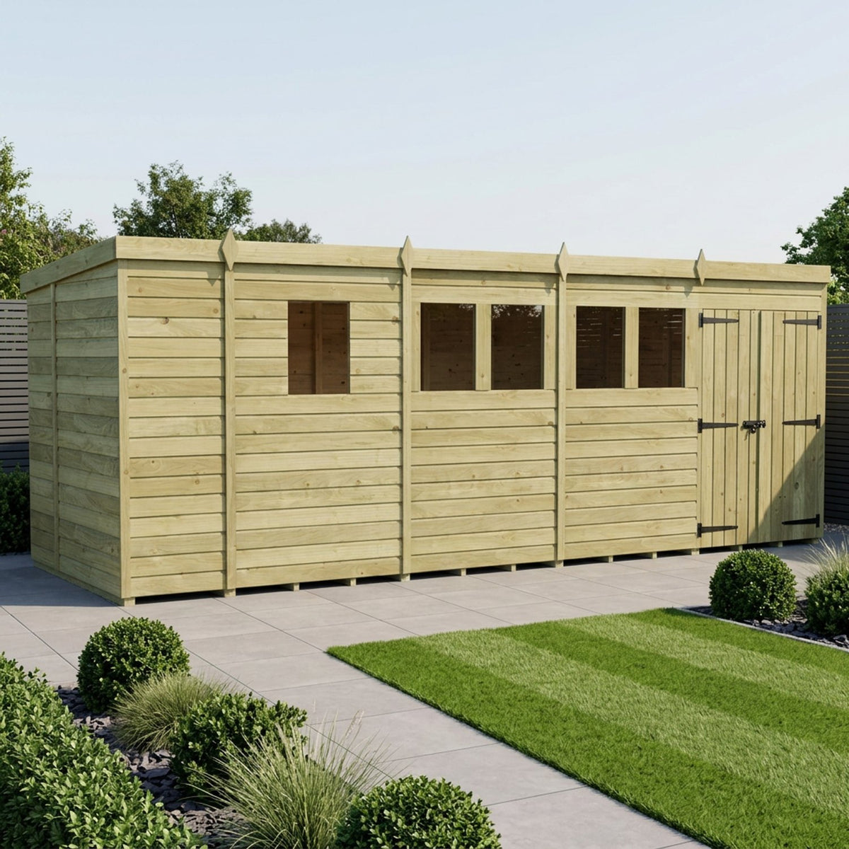 DIY Sheds – Pent Shed – Double Door – view 106