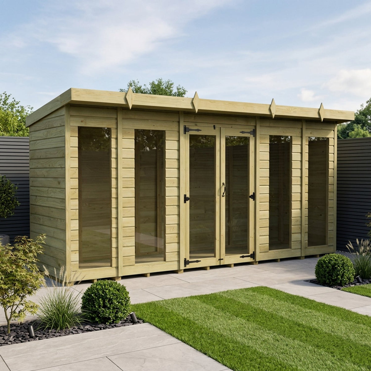 DIY Sheds – Pent Full Glass Summer House