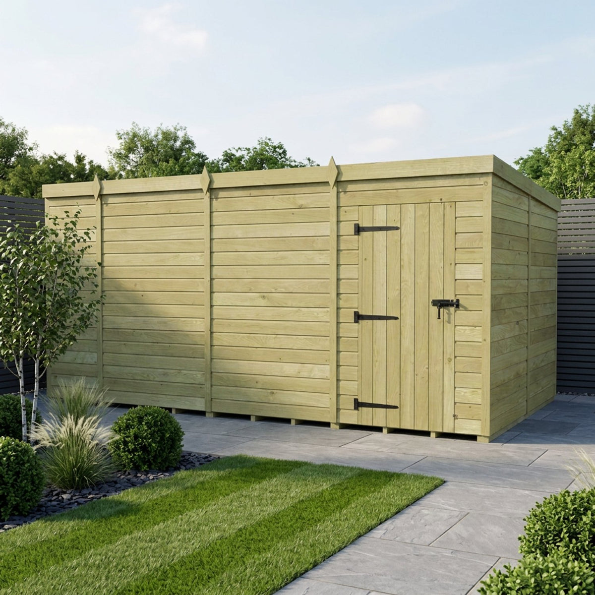 DIY Sheds – Pent Shed – Single Door – view 81