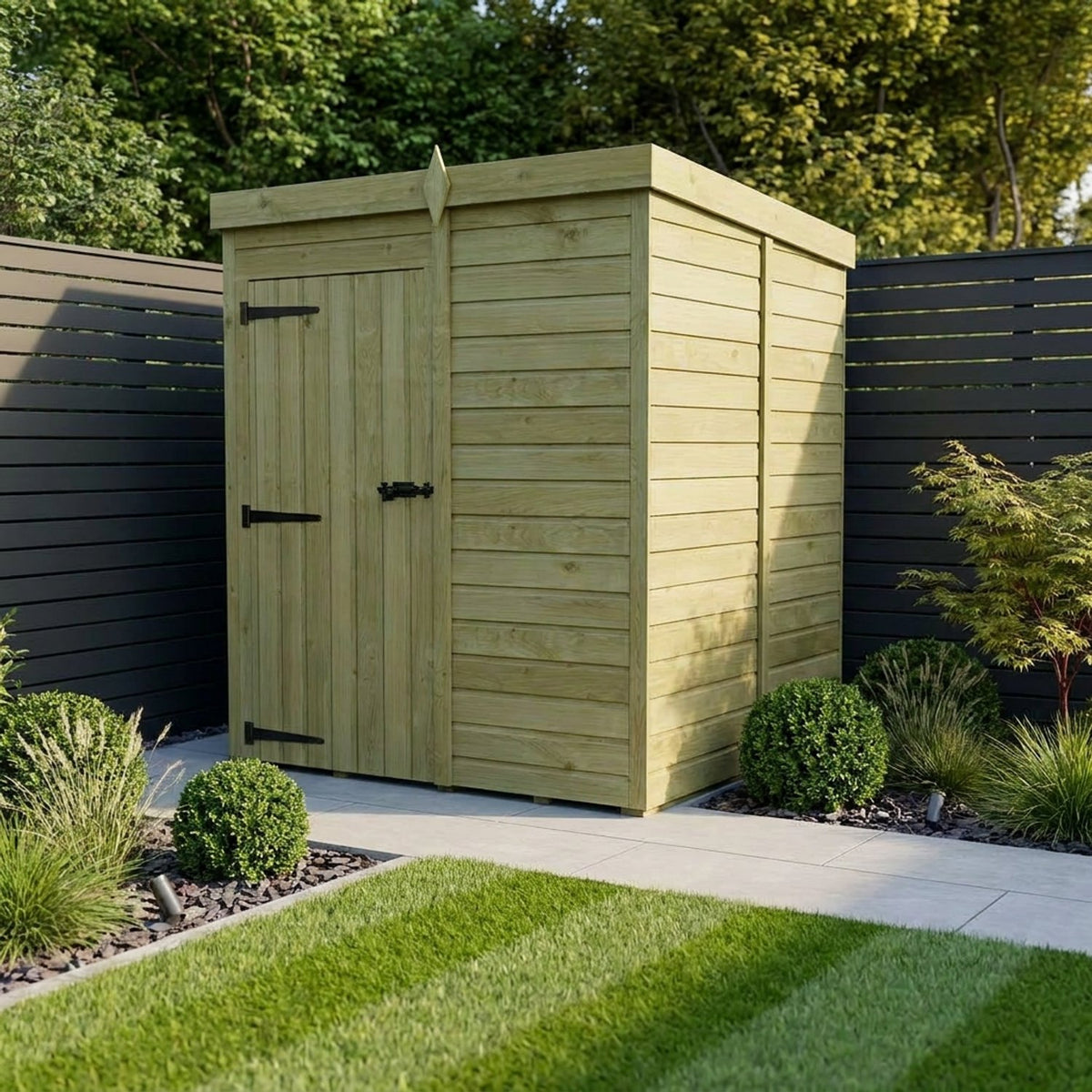DIY Sheds – Pent Shed – Single Door – view 173