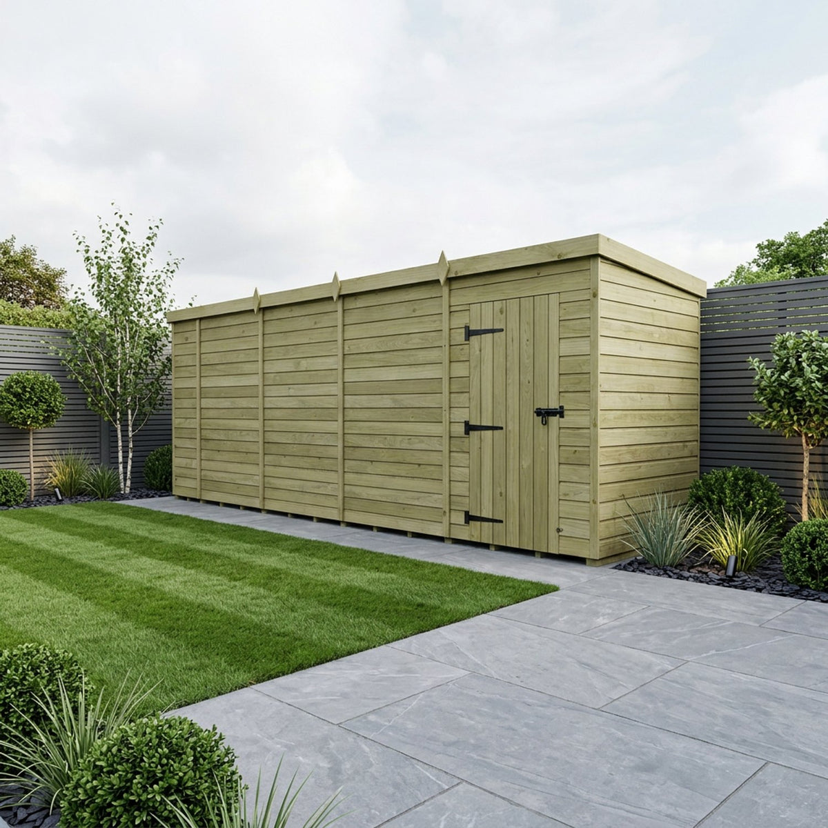 DIY Sheds – Pent Shed – Single Door – view 115