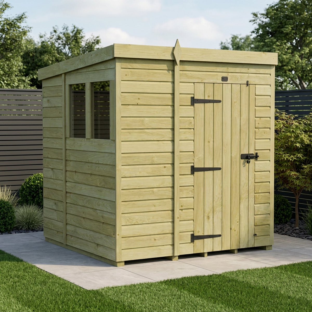 DIY Sheds – Pent Shed – Single Door – view 176