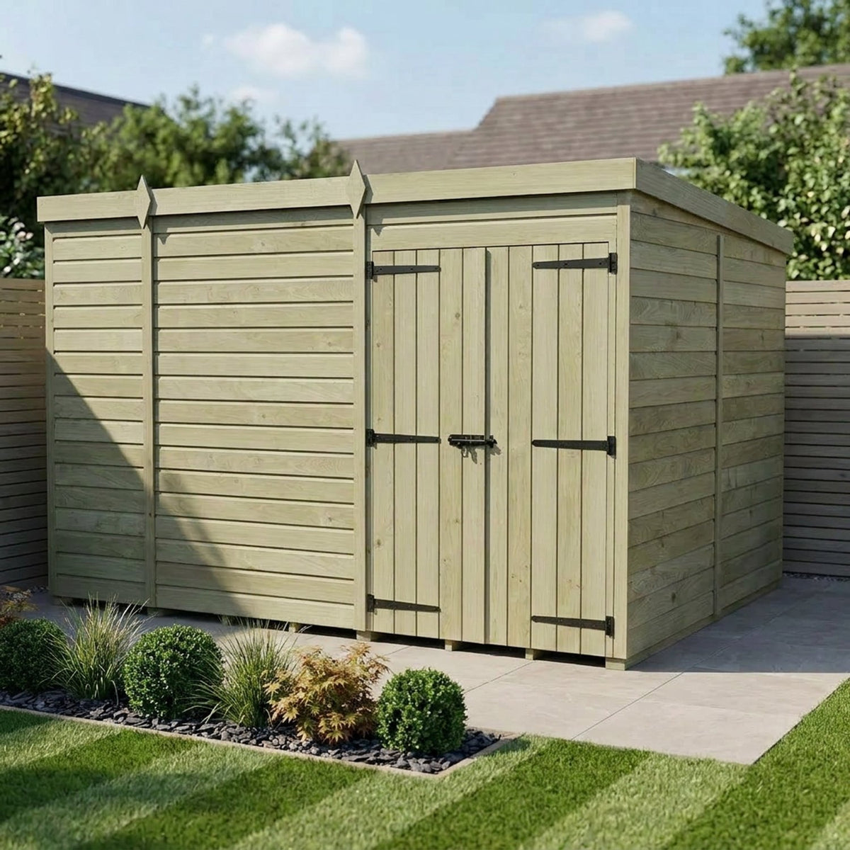 DIY Sheds – Pent Shed – Double Door – view 221