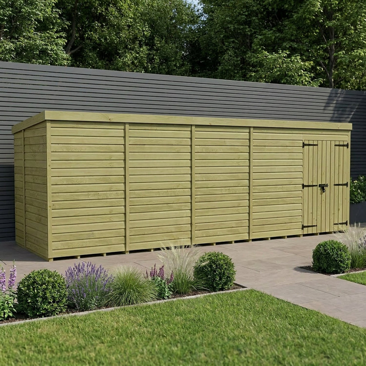DIY Sheds – Pent Shed – Double Door – view 147