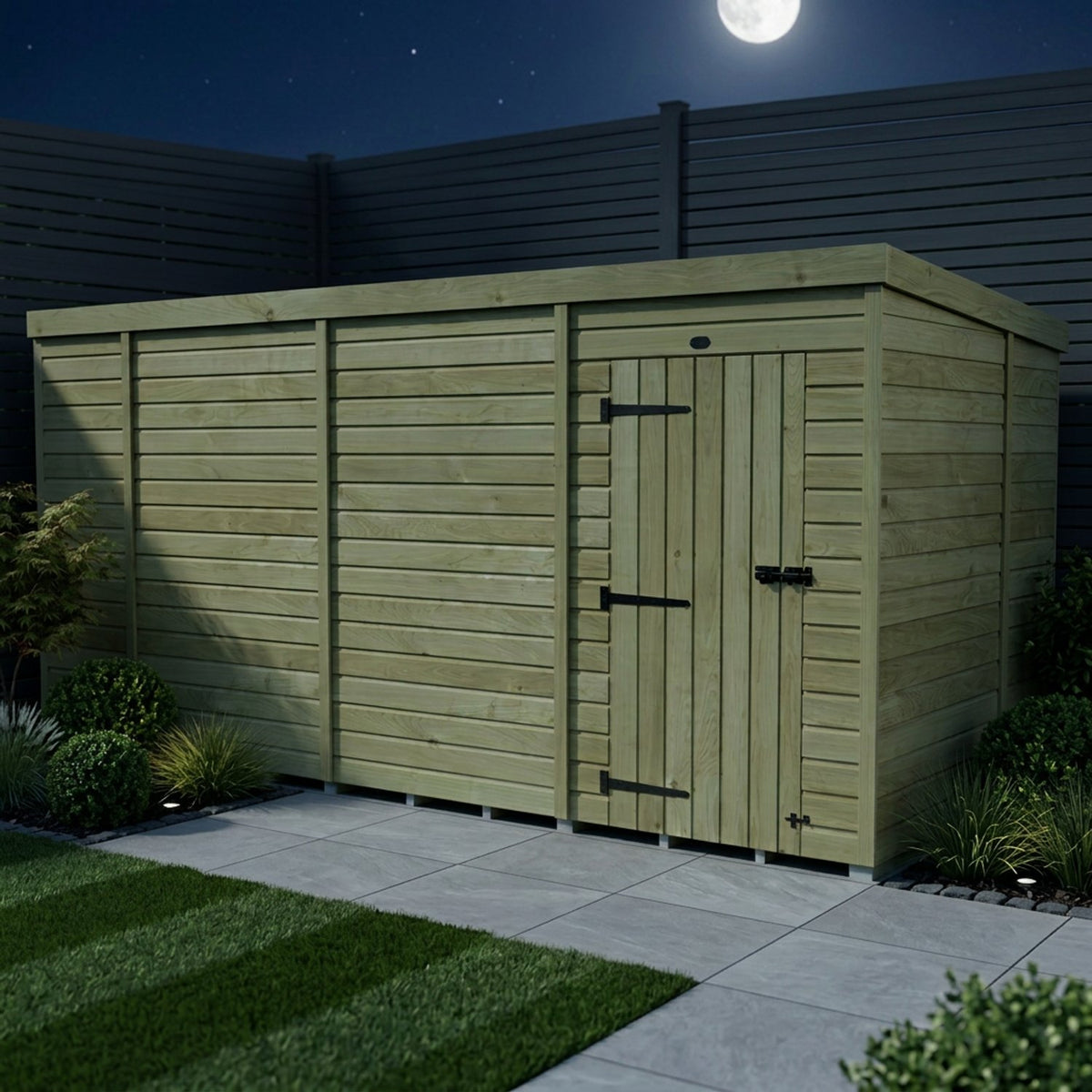 DIY Sheds – Pent Shed – Single Door – view 51