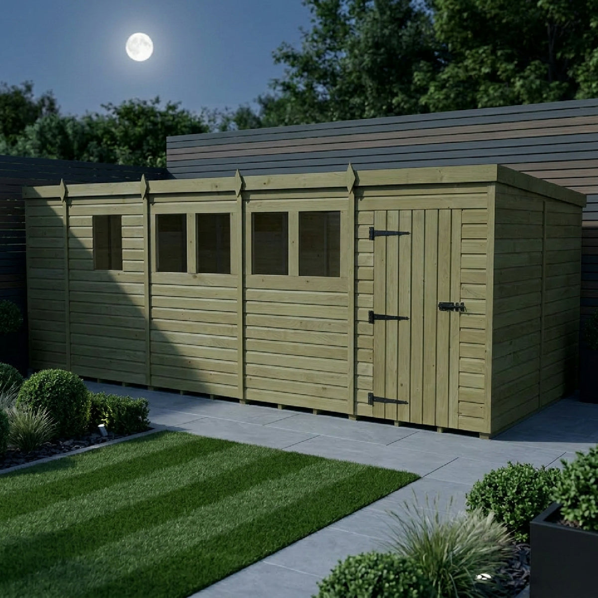 DIY Sheds – Pent Shed – Single Door – view 110