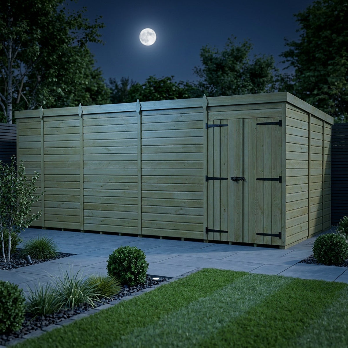 DIY Sheds – Pent Shed – Double Door – view 111