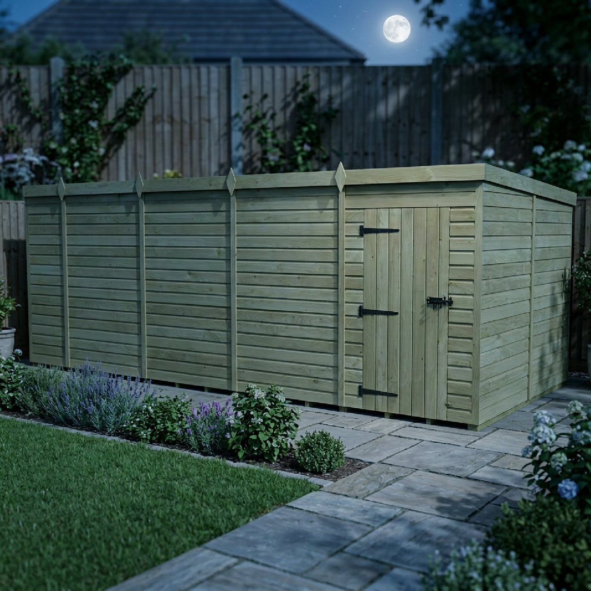 DIY Sheds – Pent Shed – Single Door – view 137