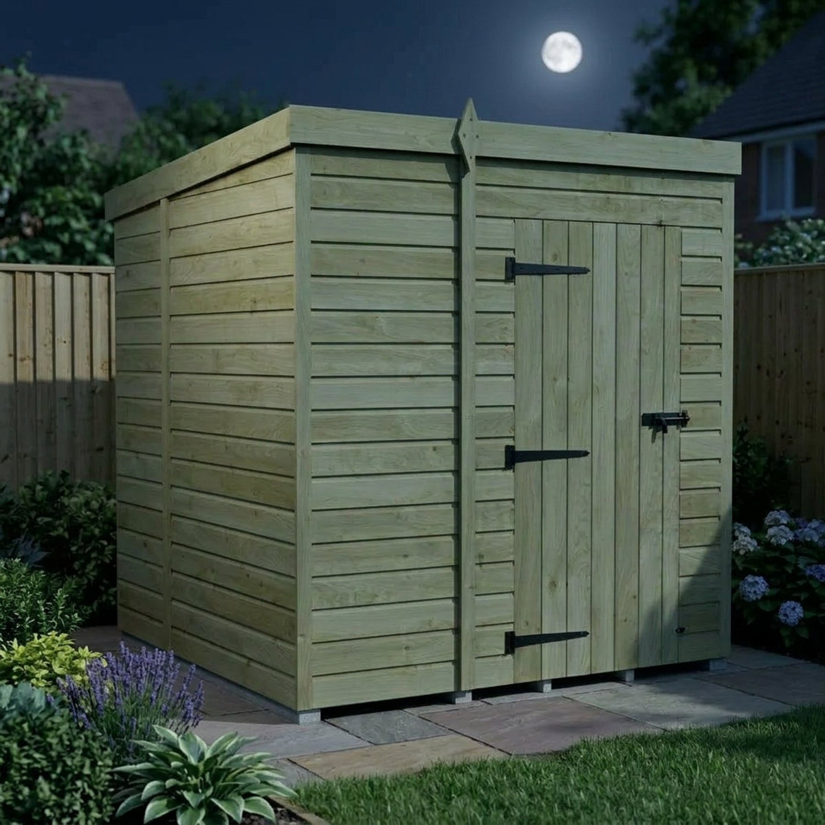 DIY Sheds – Pent Shed – Single Door – view 205