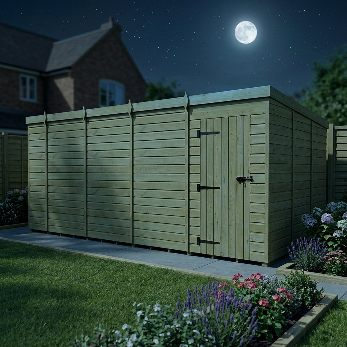 DIY Sheds – Pent Shed – Single Door – view 113
