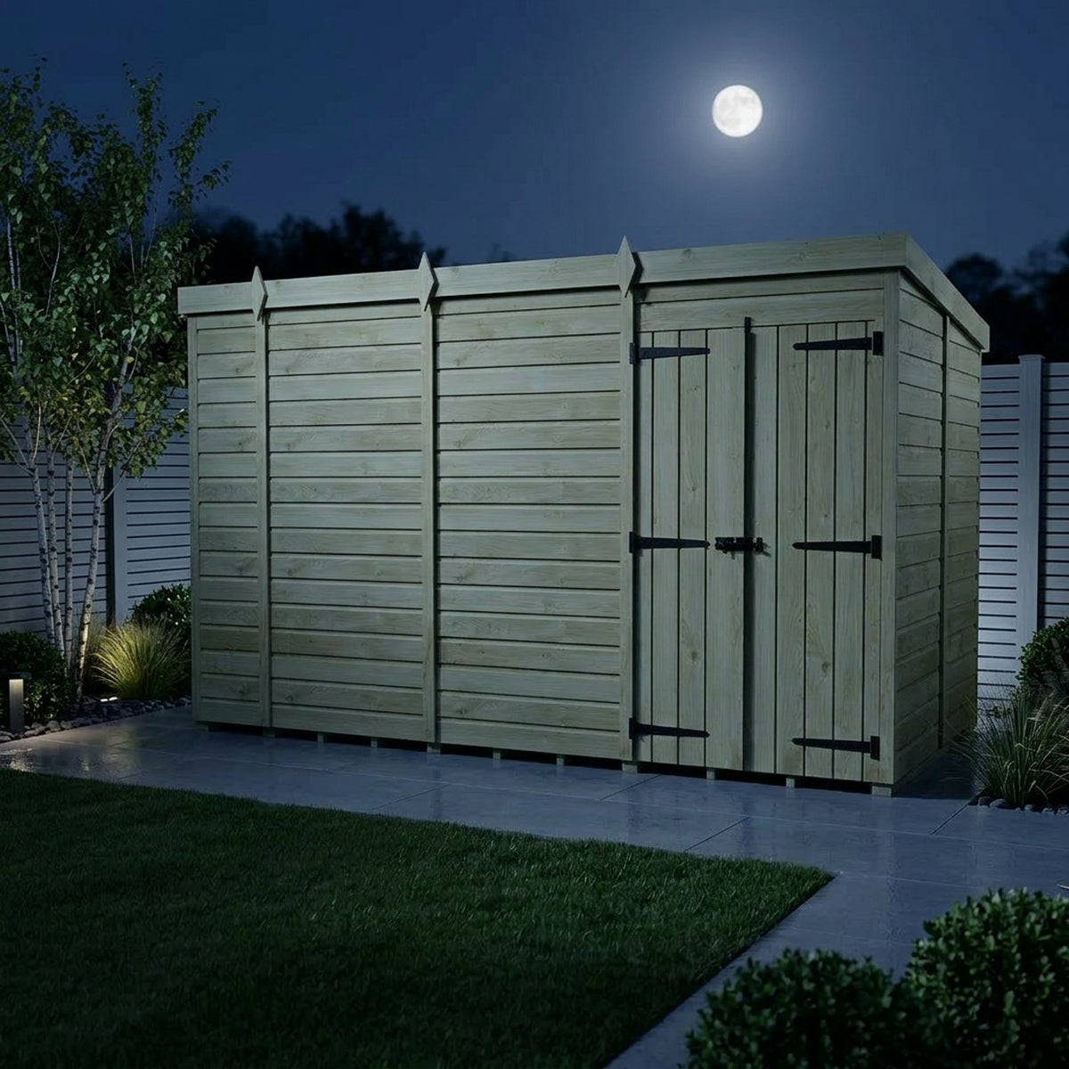 DIY Sheds – Pent Shed – Double Door – view 57