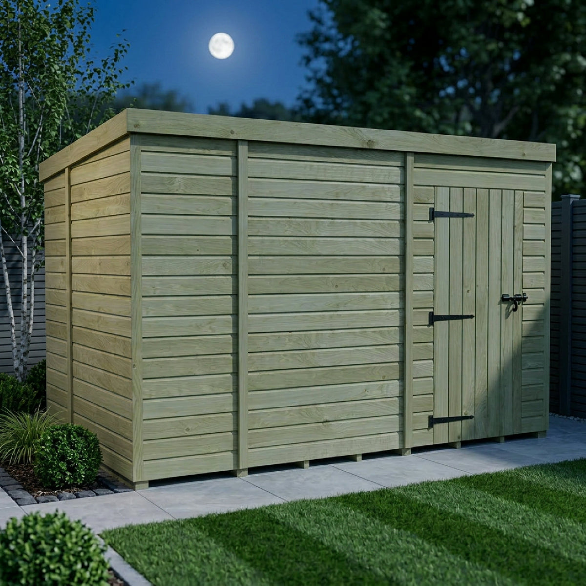 DIY Sheds – Pent Shed – Single Door – view 233