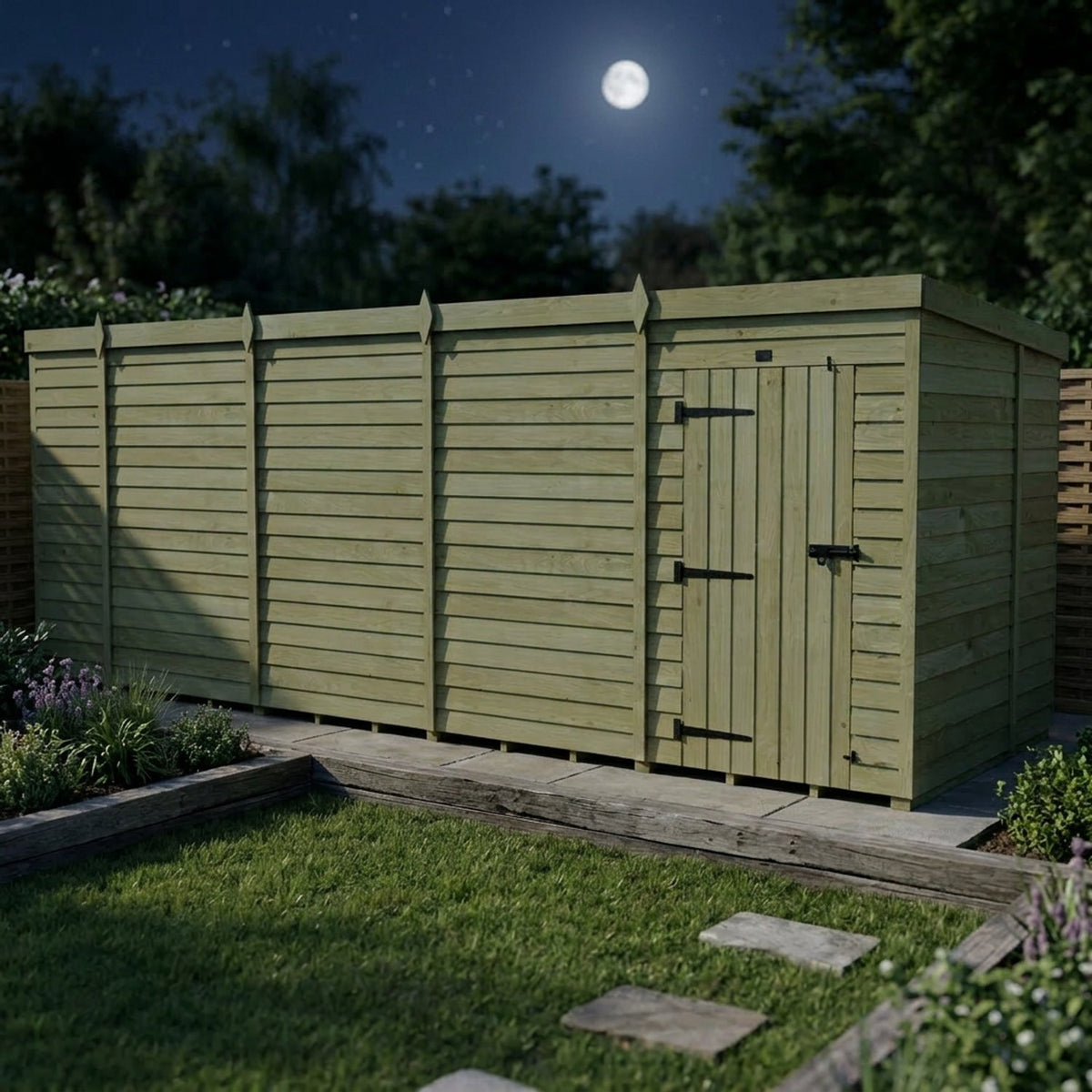 DIY Sheds – Pent Shed – Single Door – view 105