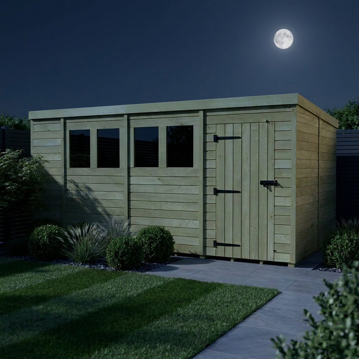 DIY Sheds – Pent Shed – Single Door – view 82