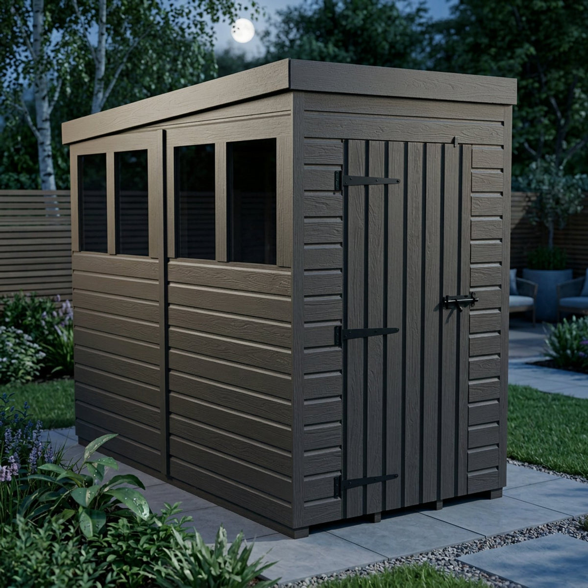 DIY Sheds – Composite Pent Shed – view 166