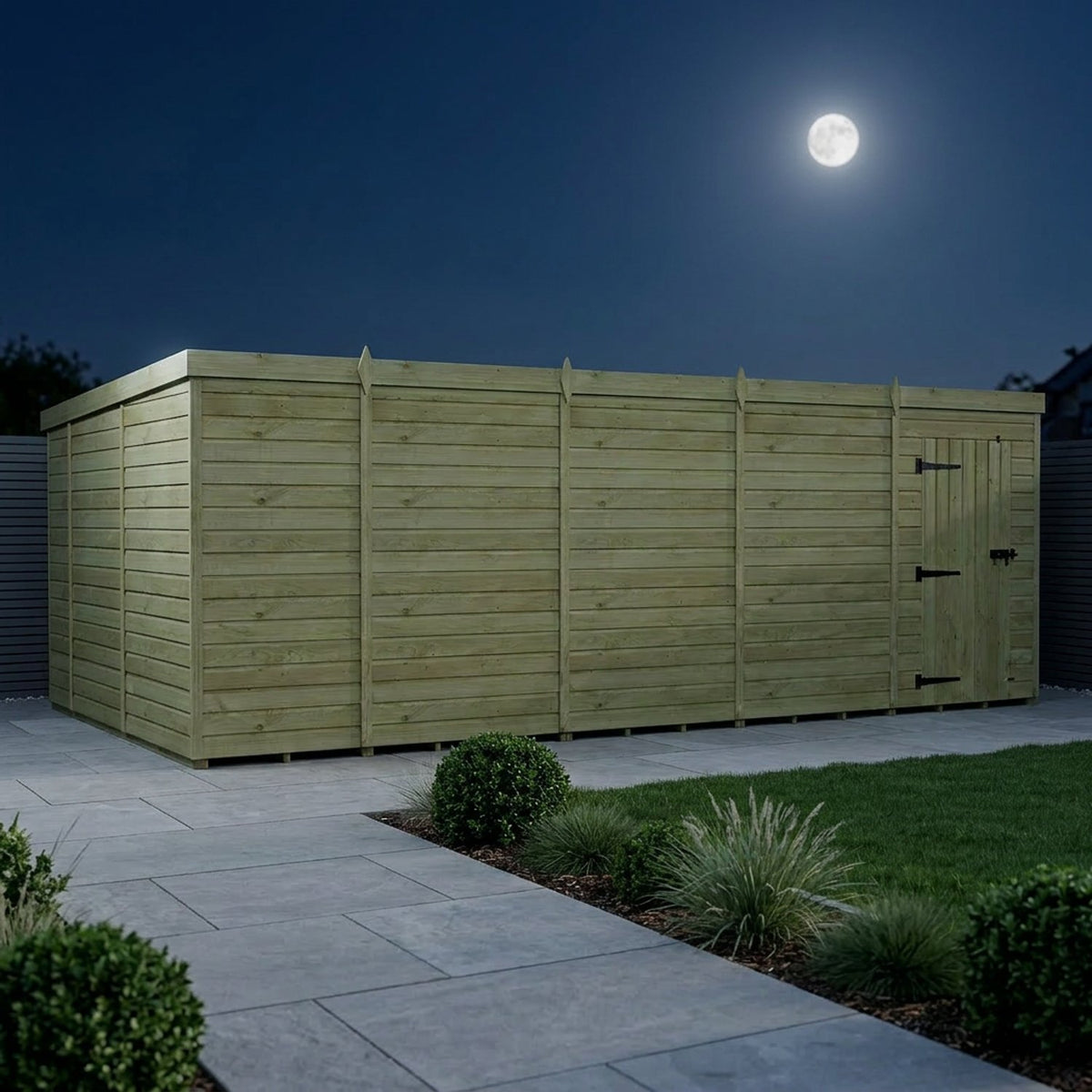DIY Sheds – Pent Shed – Single Door – view 127