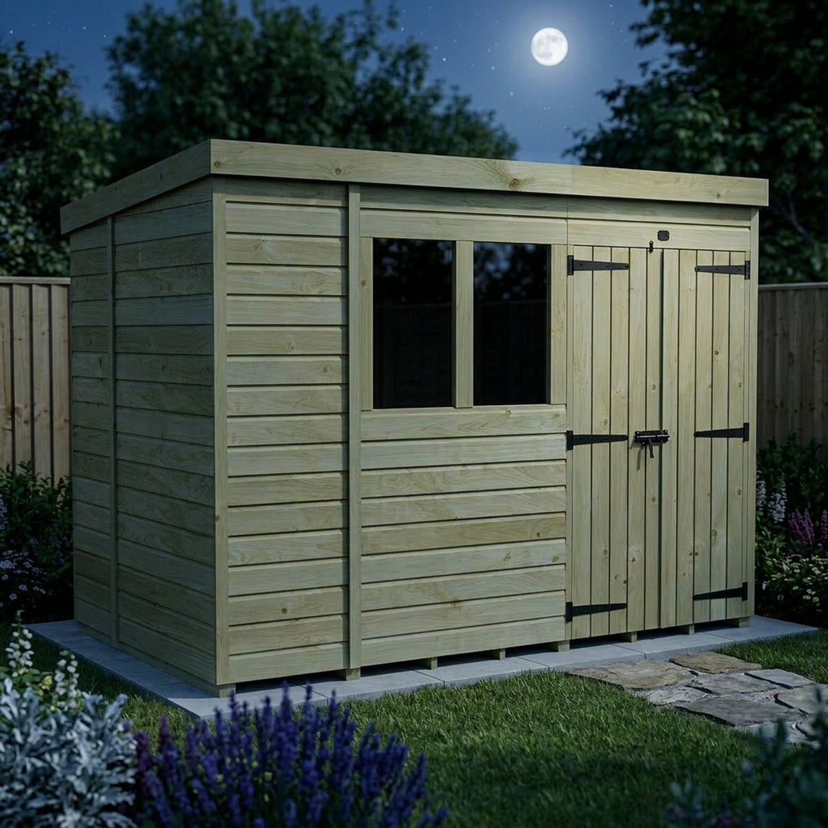 DIY Sheds – Pent Shed – Double Door – view 22