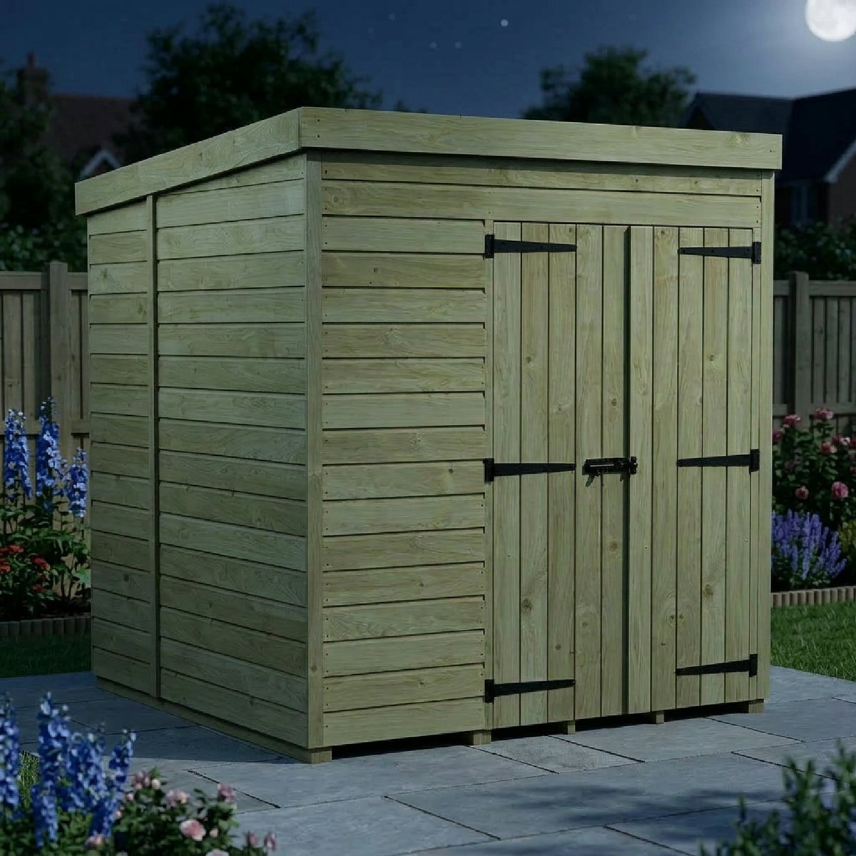DIY Sheds – Pent Shed – Double Door – view 175