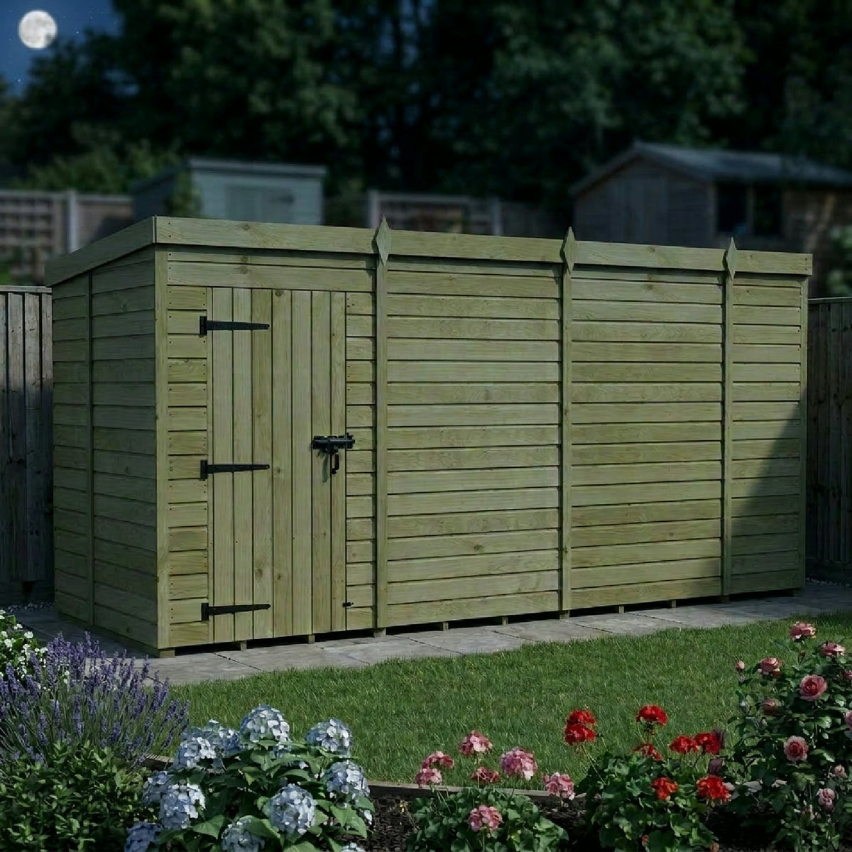 DIY Sheds – Pent Shed – Single Door – view 61