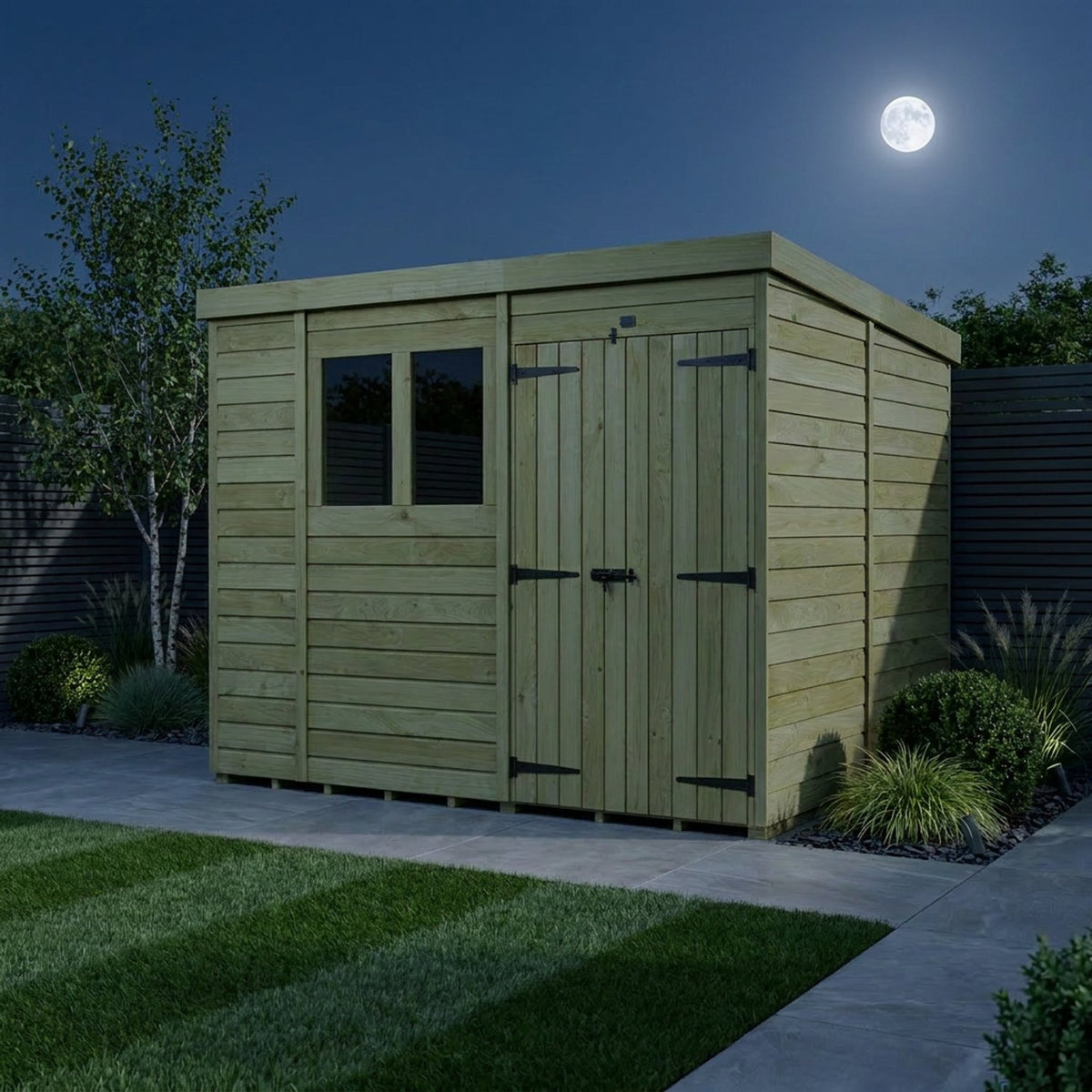 DIY Sheds – Pent Shed – Double Door – view 12