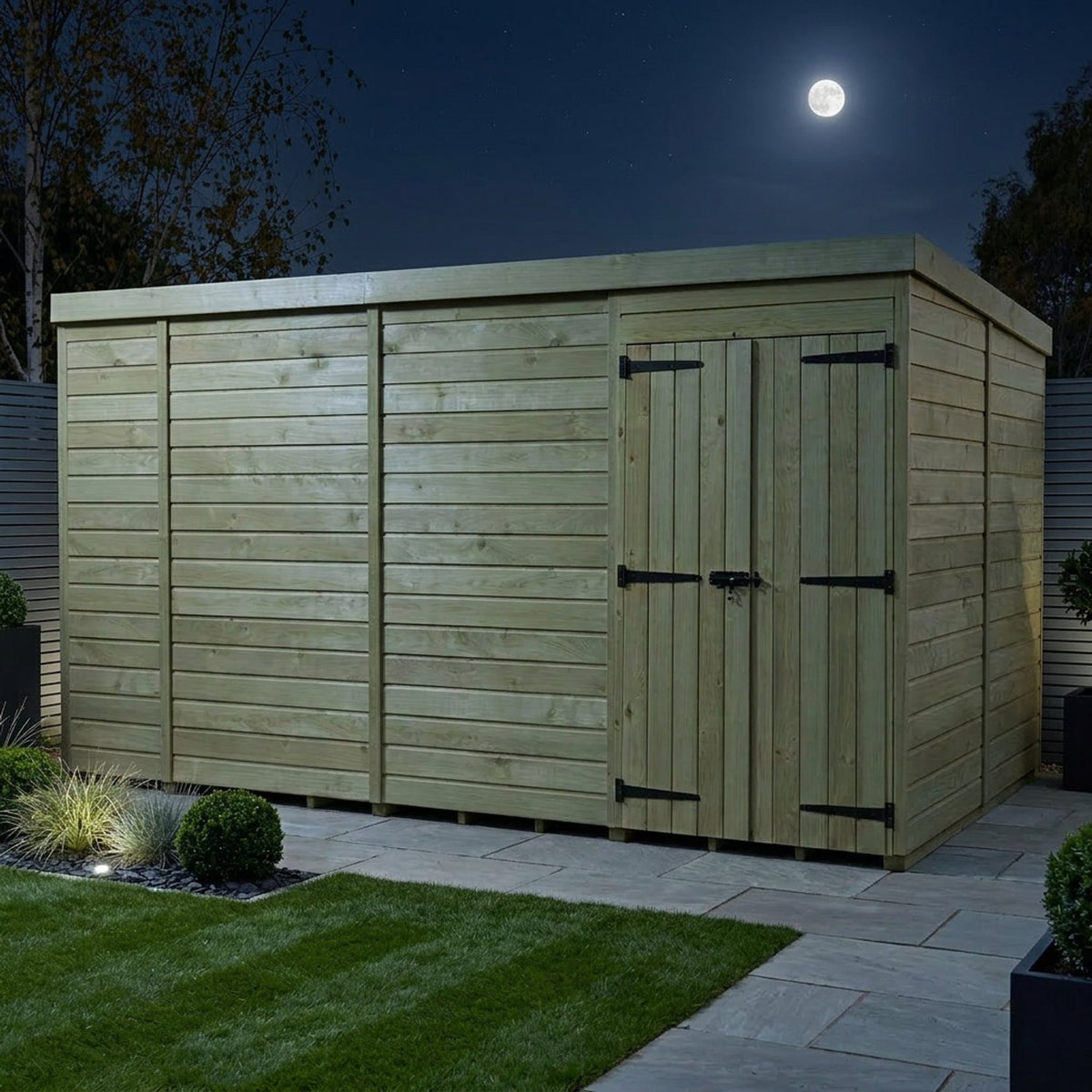 DIY Sheds – Pent Shed – Double Door – view 67