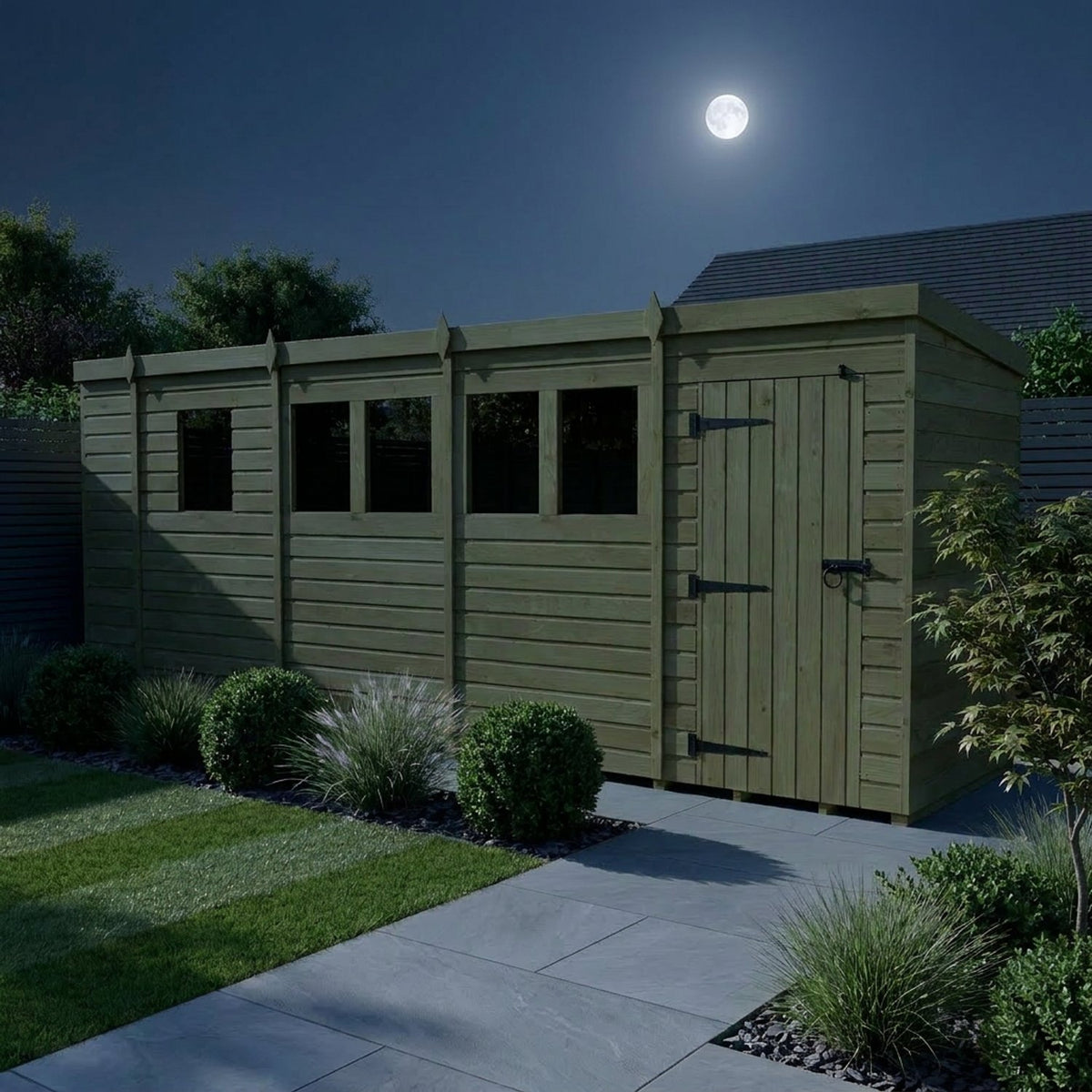 DIY Sheds – Pent Shed – Single Door – view 102