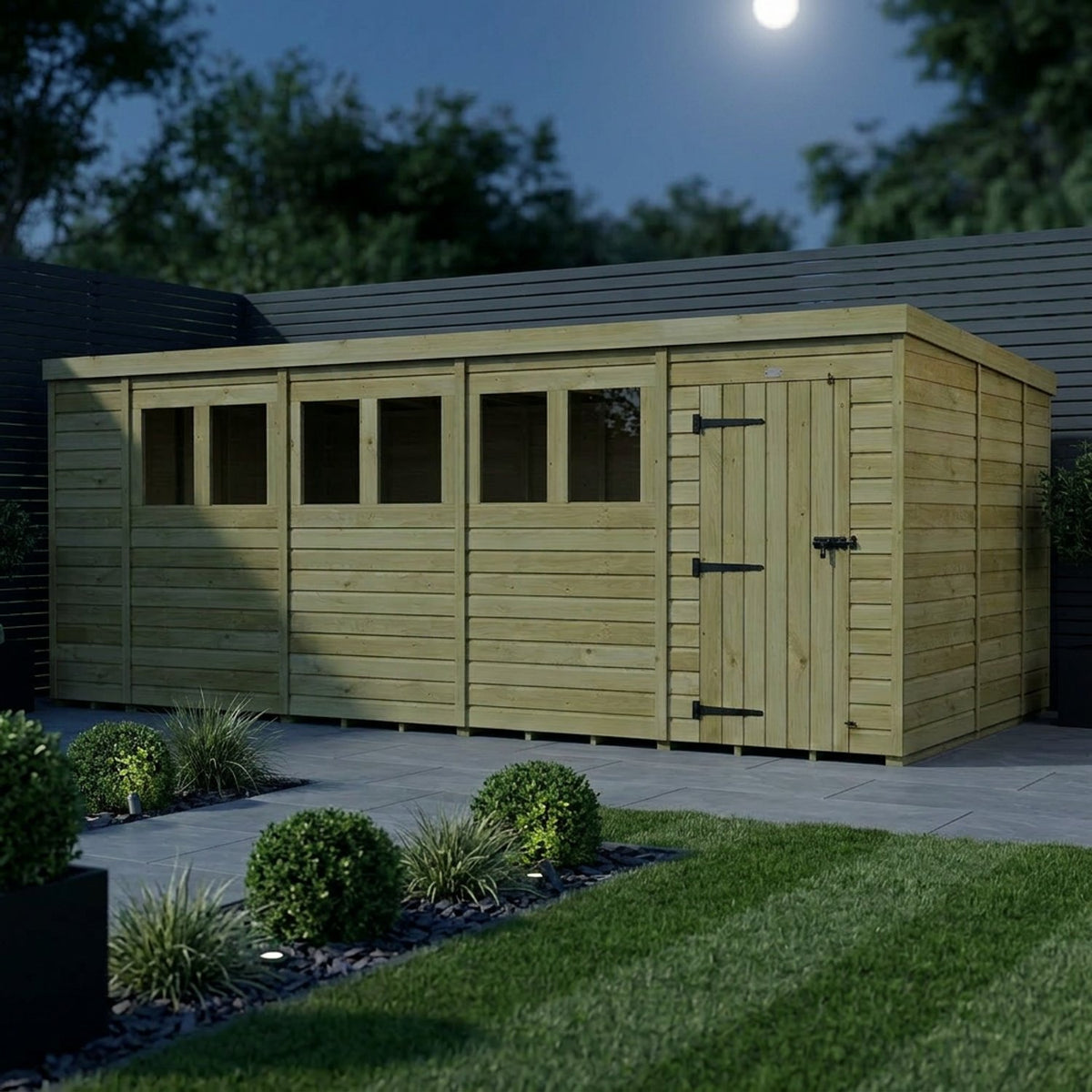 DIY Sheds – Pent Shed – Single Door – view 126