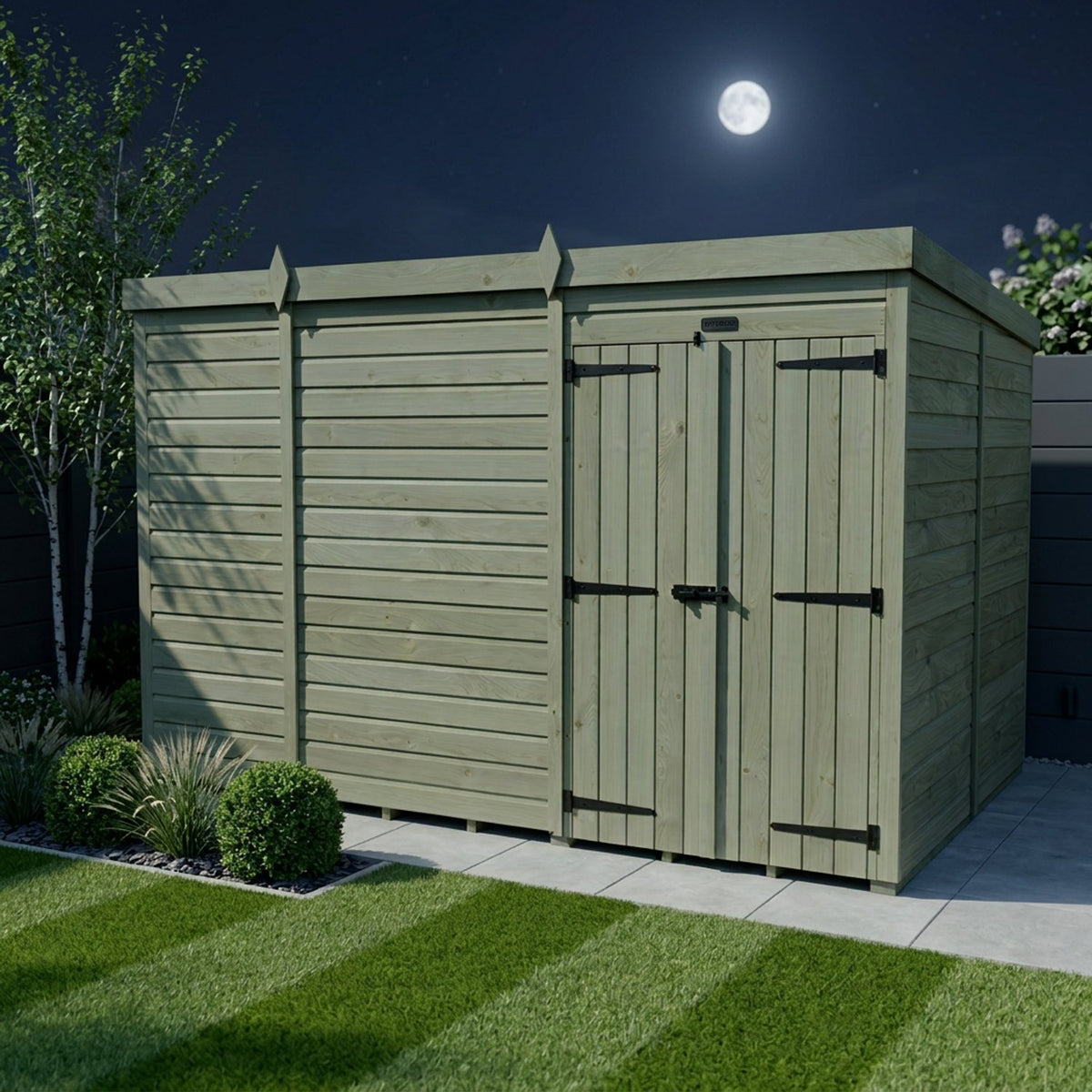 DIY Sheds – Pent Shed – Double Door – view 93