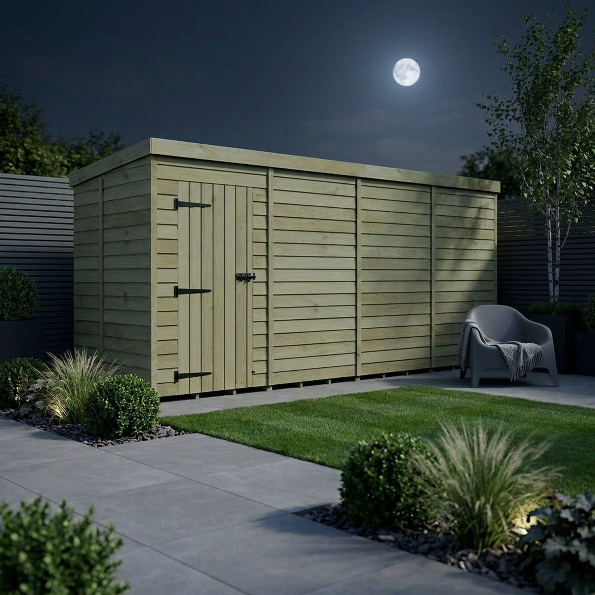 DIY Sheds – Pent Shed – Single Door – view 89