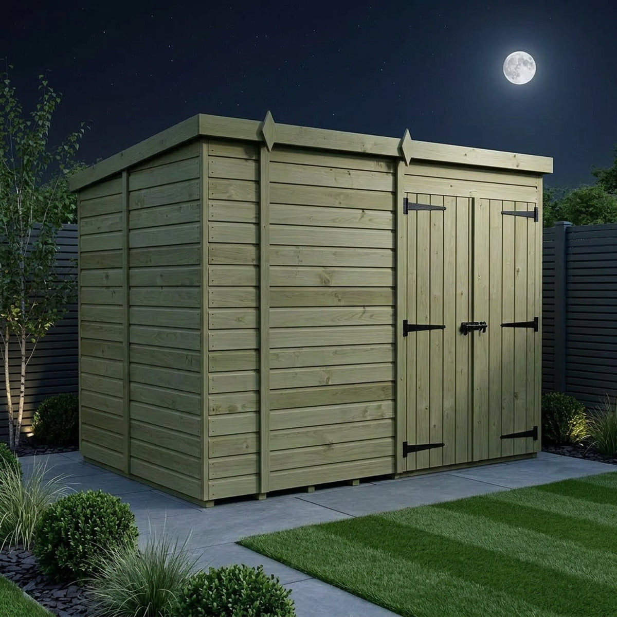 DIY Sheds – Pent Shed – Double Door – view 217