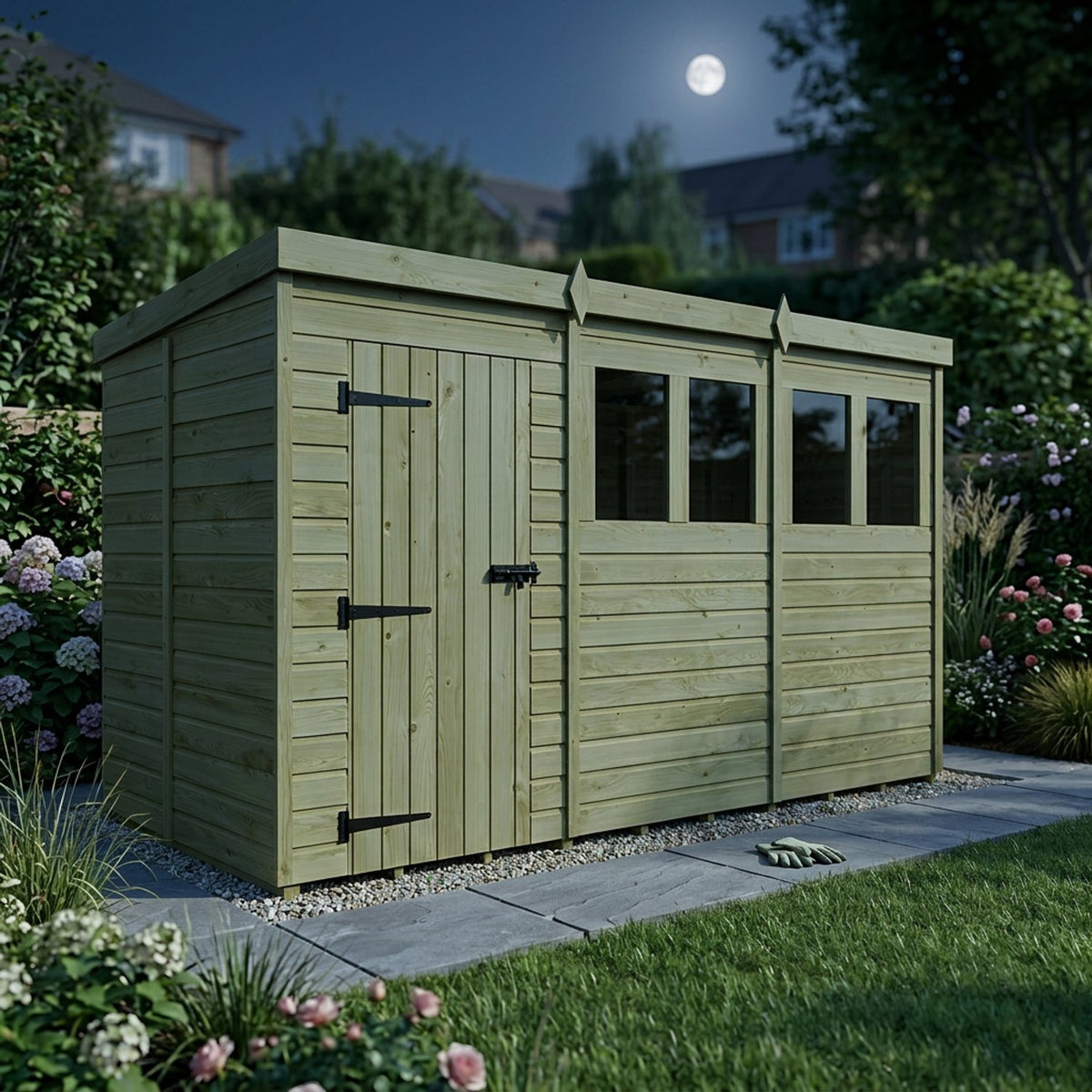 DIY Sheds – Pent Shed – Single Door – view 76