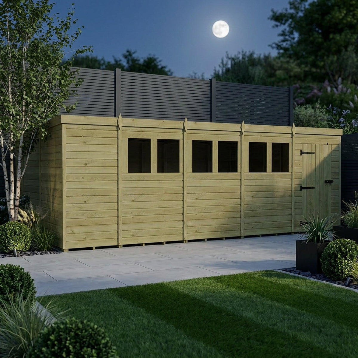 DIY Sheds – Pent Shed – Single Door – view 128