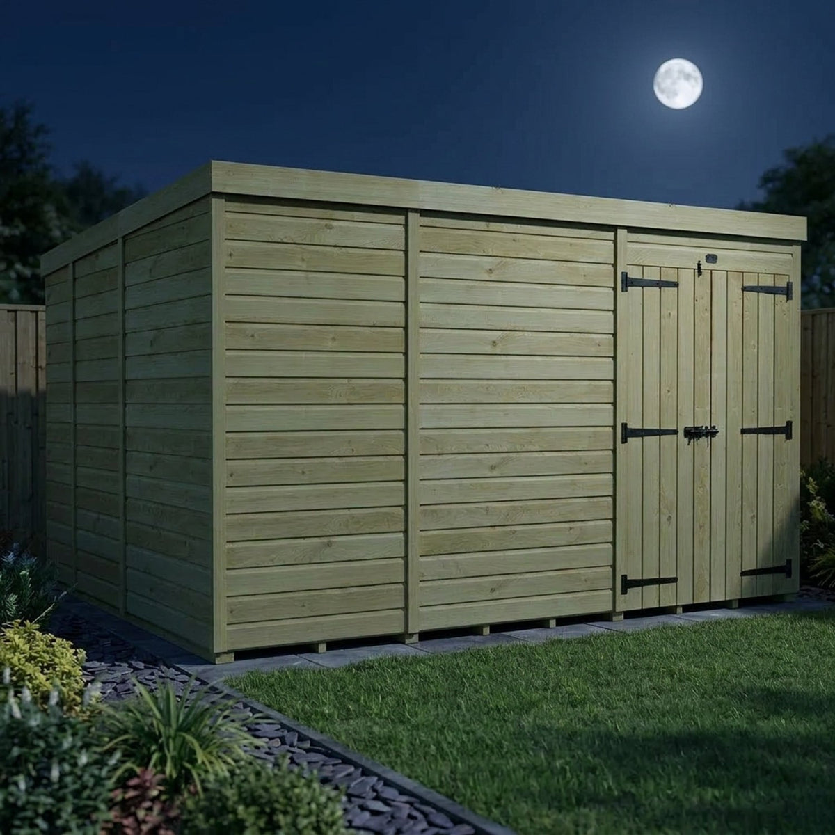 DIY Sheds – Pent Shed – Double Door – view 27