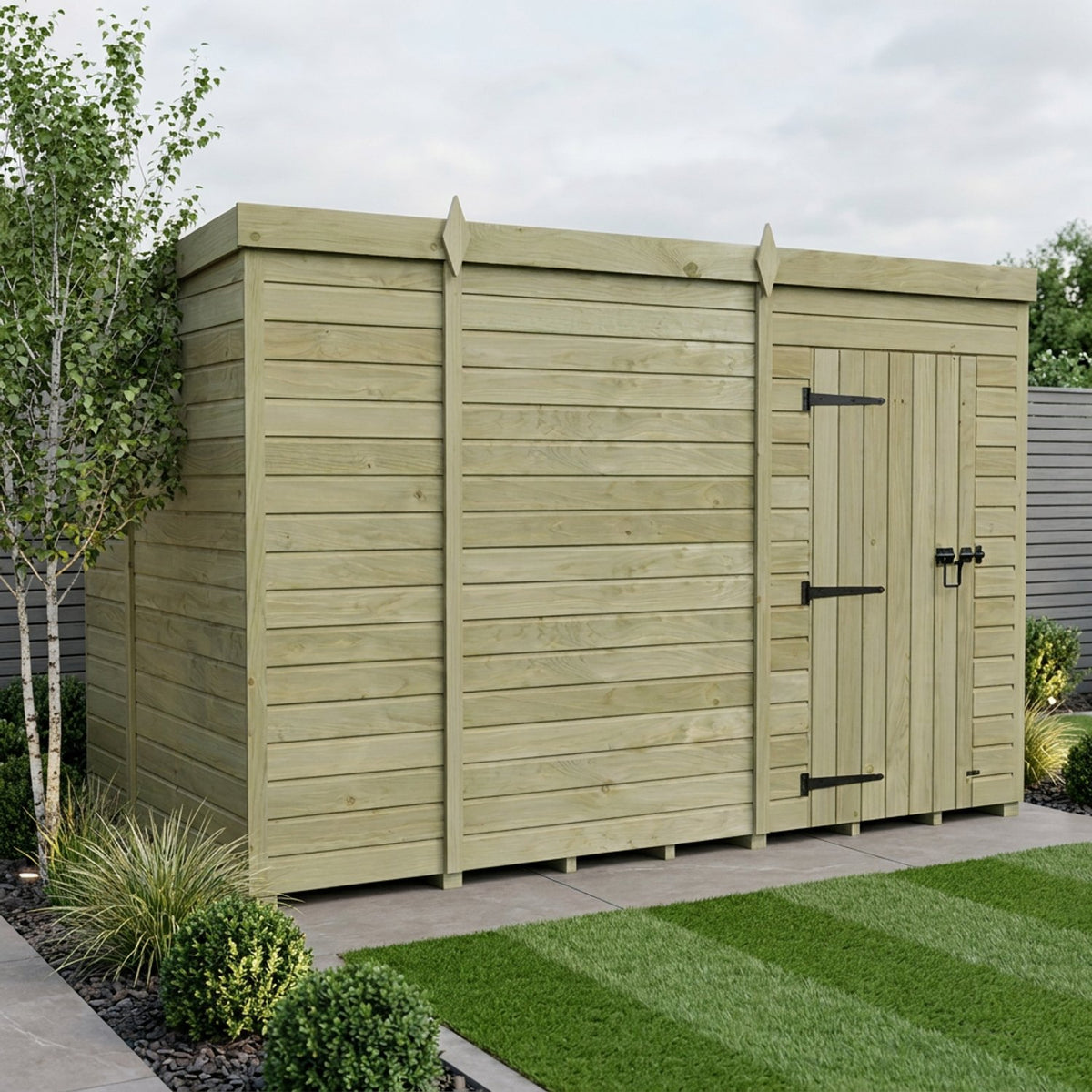 DIY Sheds – Pent Shed – Single Door – view 231