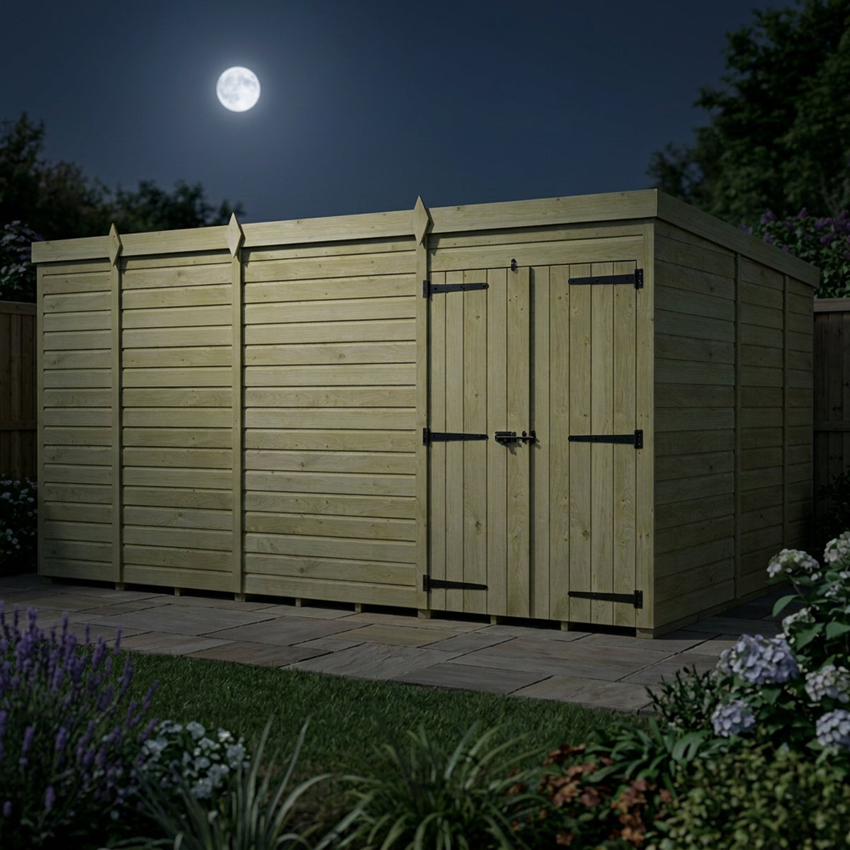DIY Sheds – Pent Shed – Double Door – view 55