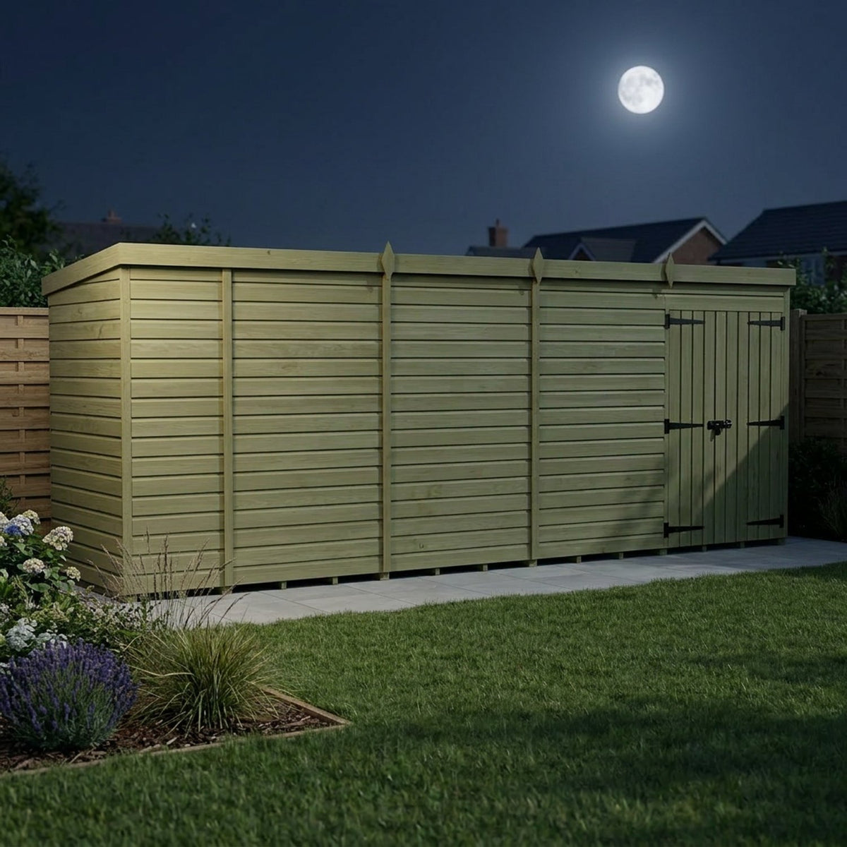 DIY Sheds – Pent Shed – Double Door – view 101