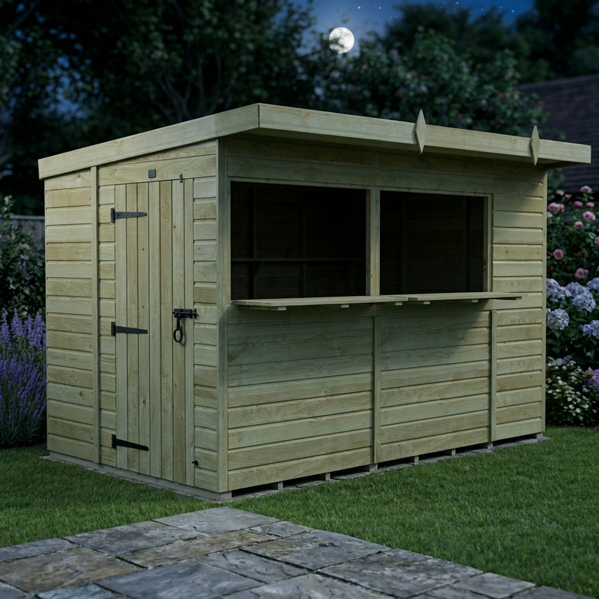 DIY Sheds – Outdoor Garden Bars with serving hatch