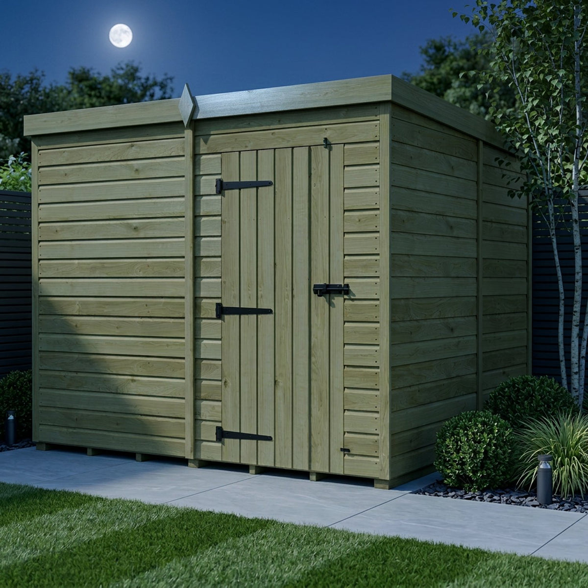 DIY Sheds – Pent Shed – Single Door – view 223