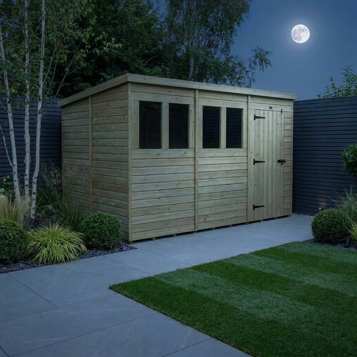 DIY Sheds – Pent Shed – Single Door – view 42