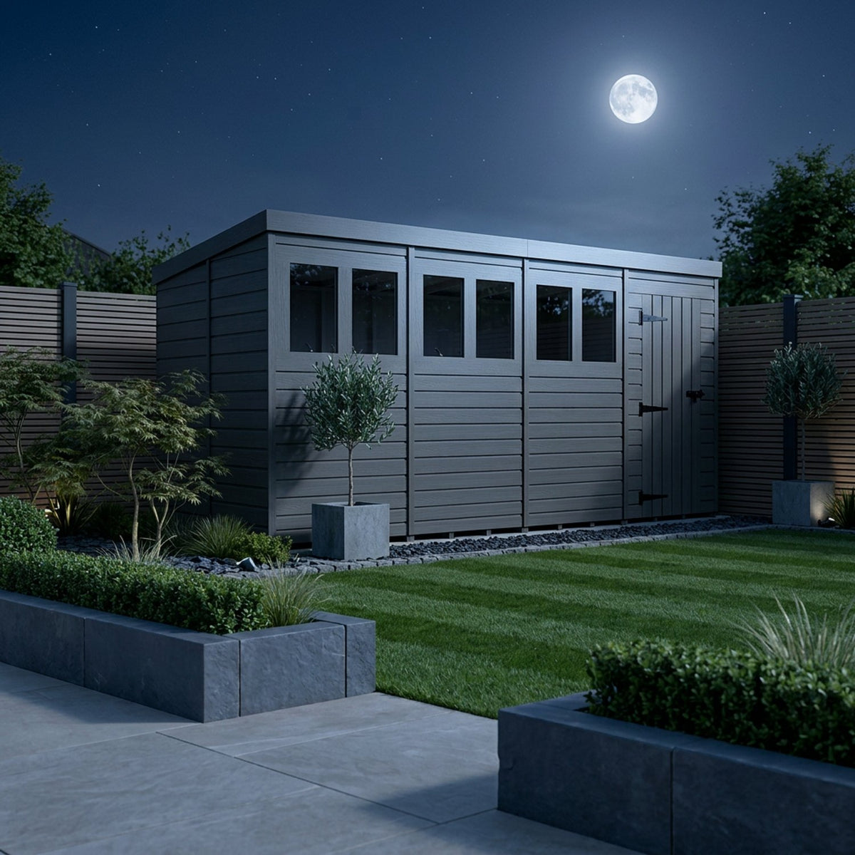 DIY Sheds – Composite Pent Shed – view 196