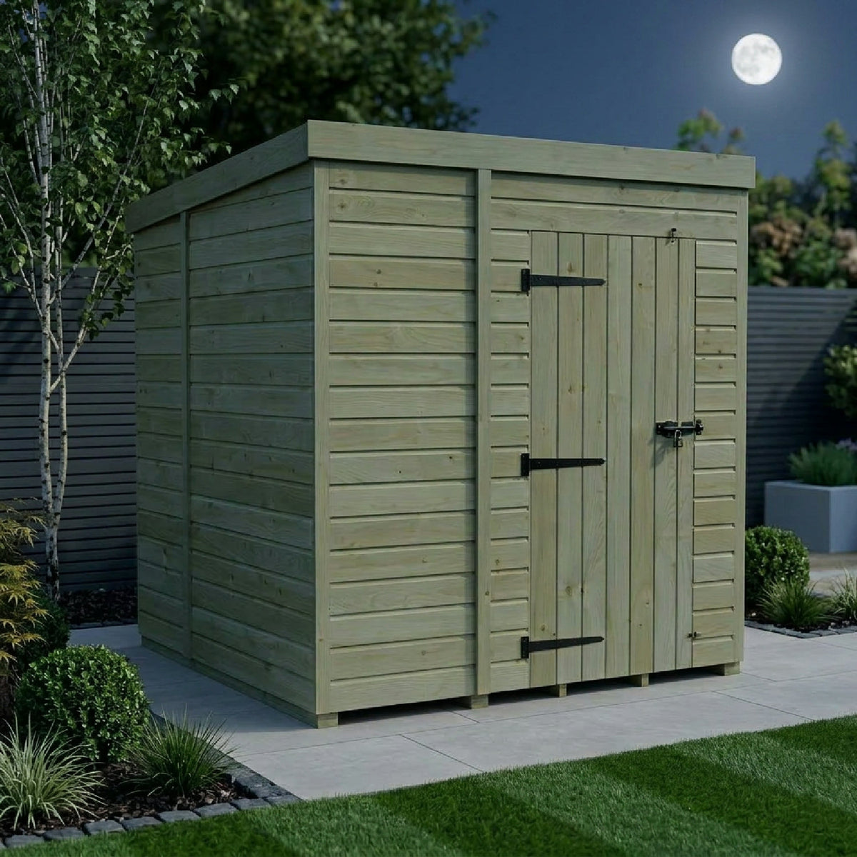 DIY Sheds – Pent Shed – Single Door – view 203