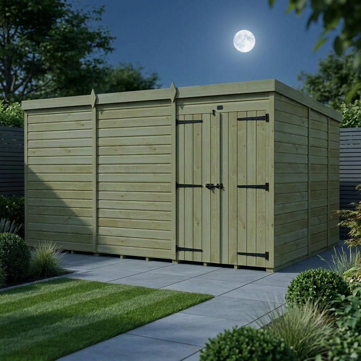 DIY Sheds – Pent Shed – Double Door – view 41