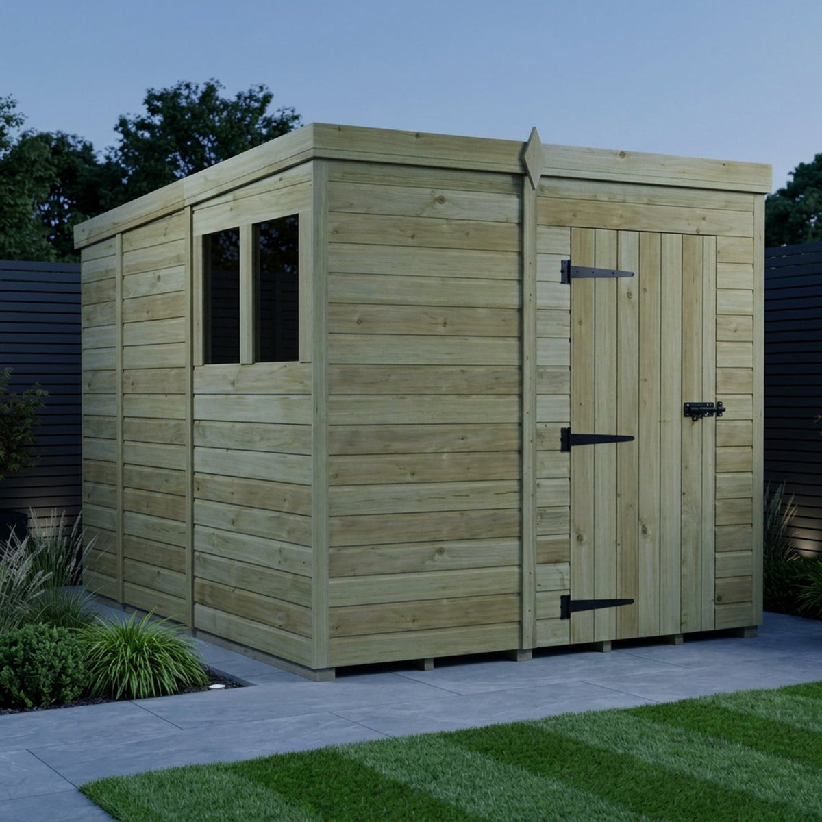 DIY Sheds – Pent Shed – Double Door – view 196