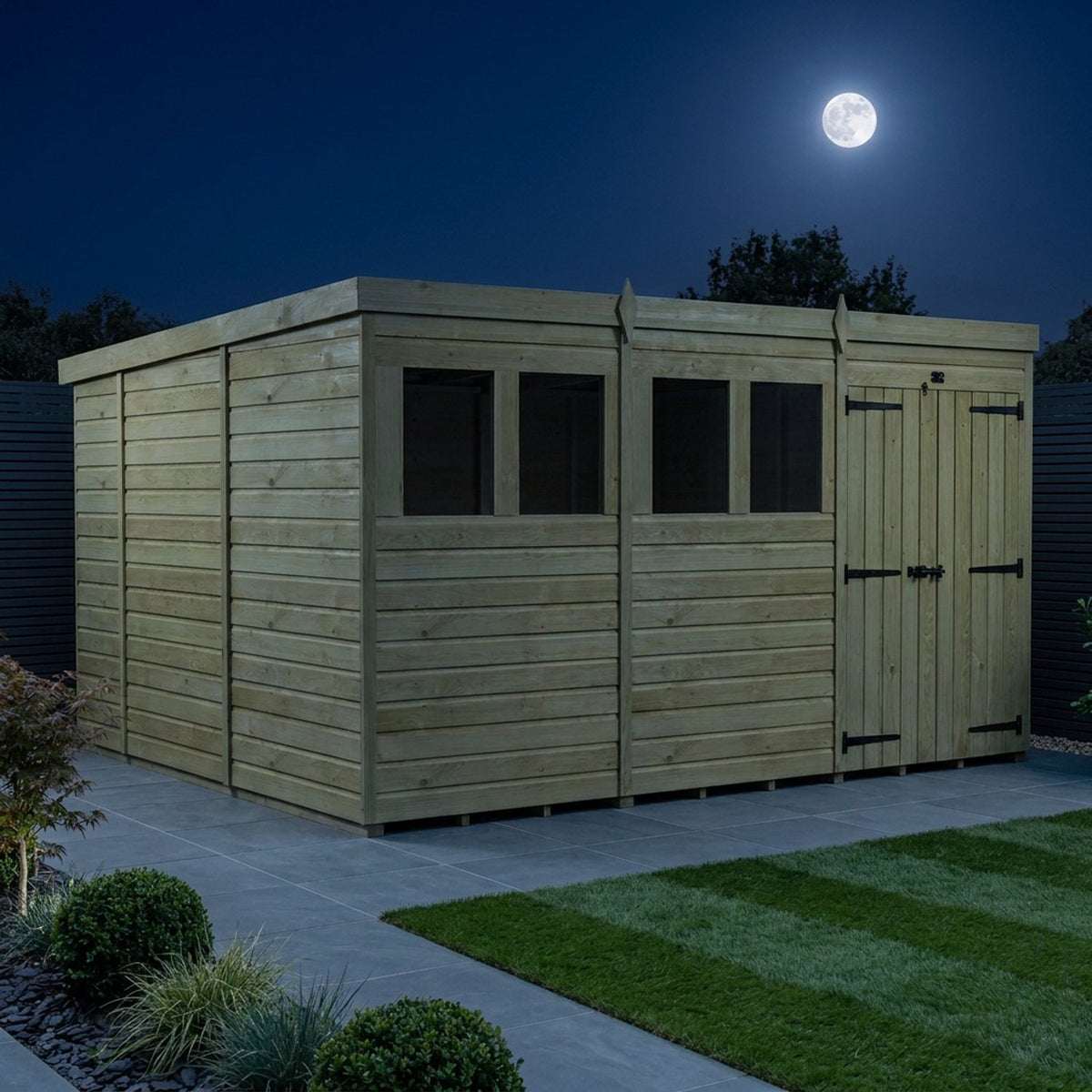 DIY Sheds – Pent Shed – Double Door – view 30