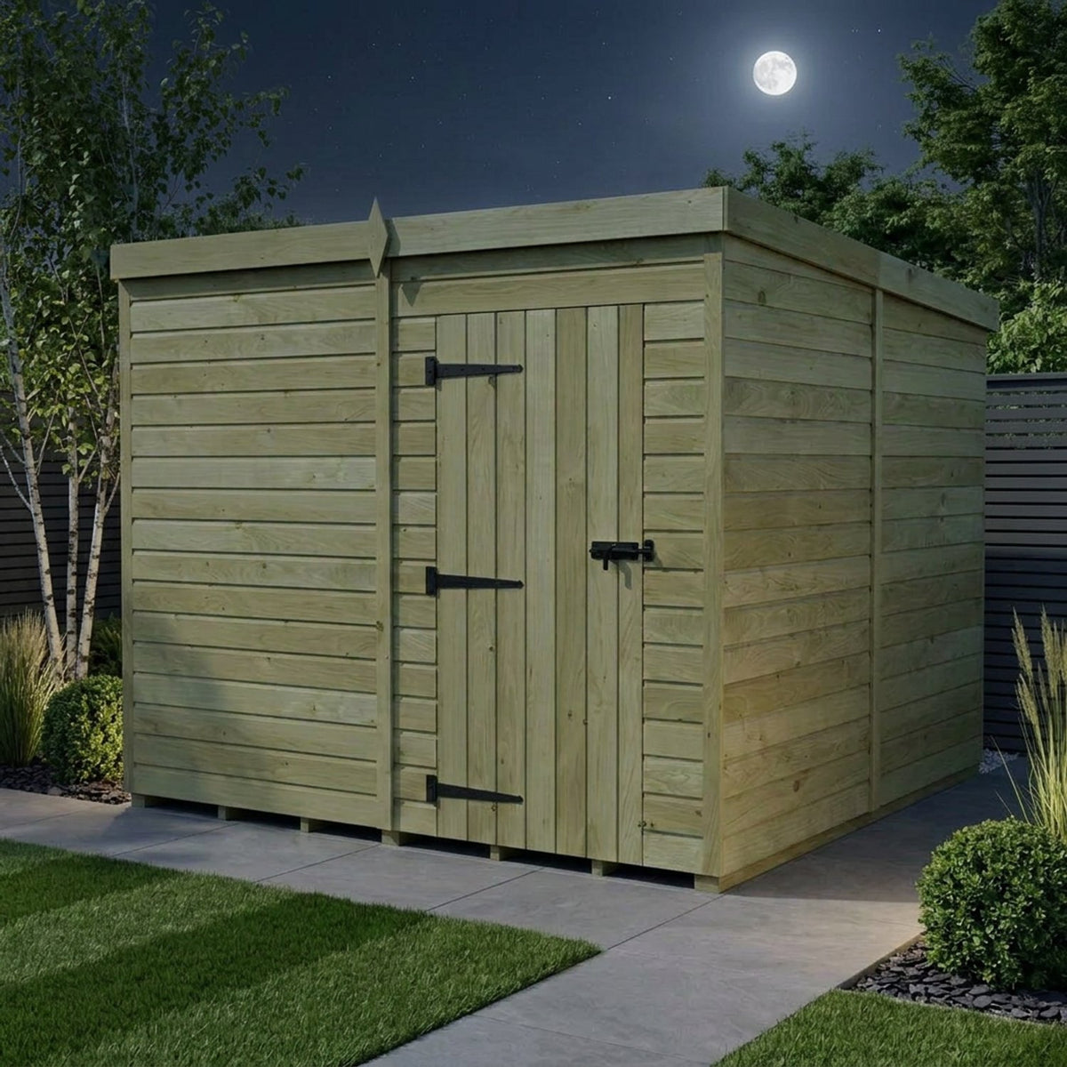 DIY Sheds – Pent Shed – Single Door – view 207