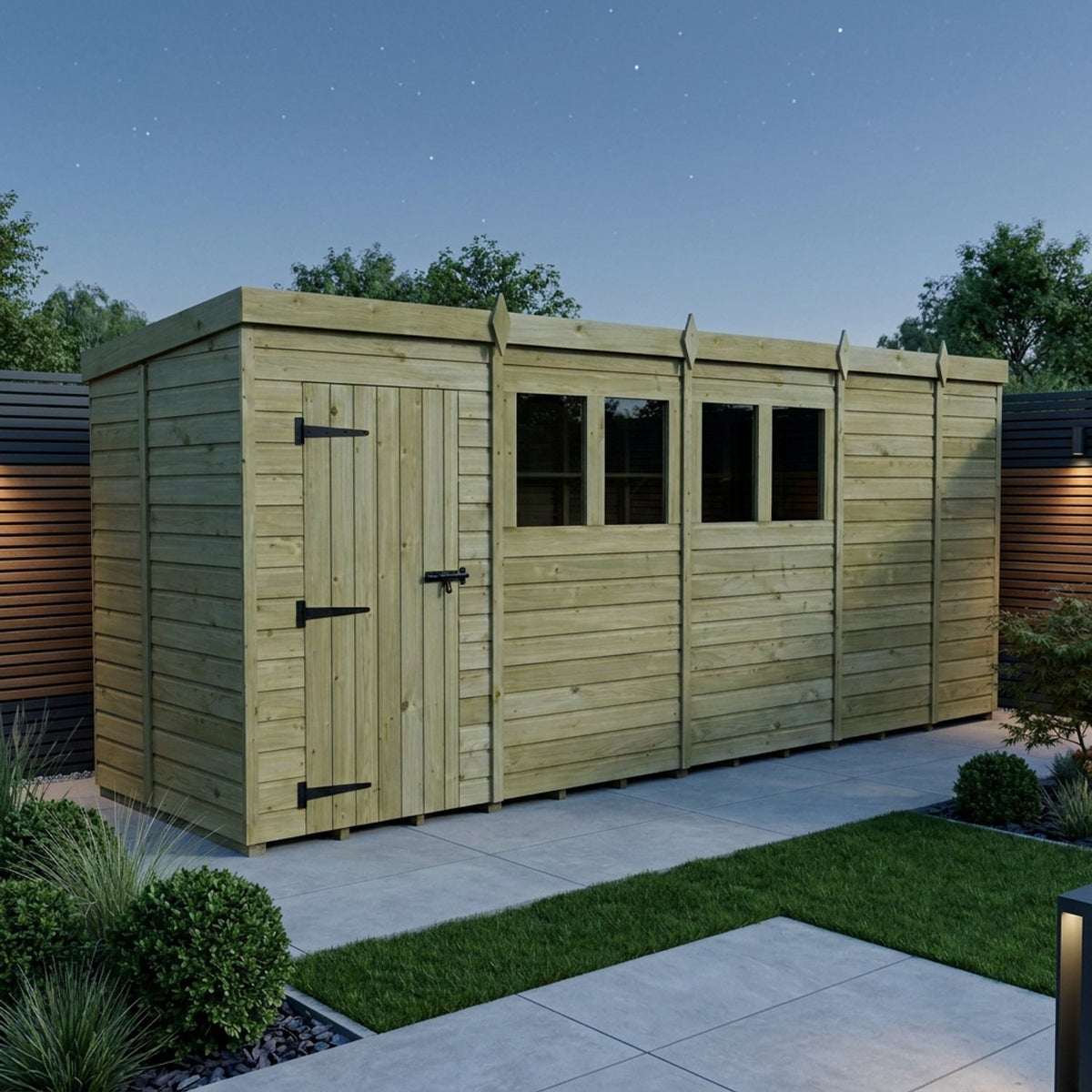 DIY Sheds – Pent Shed – Double Door – view 104