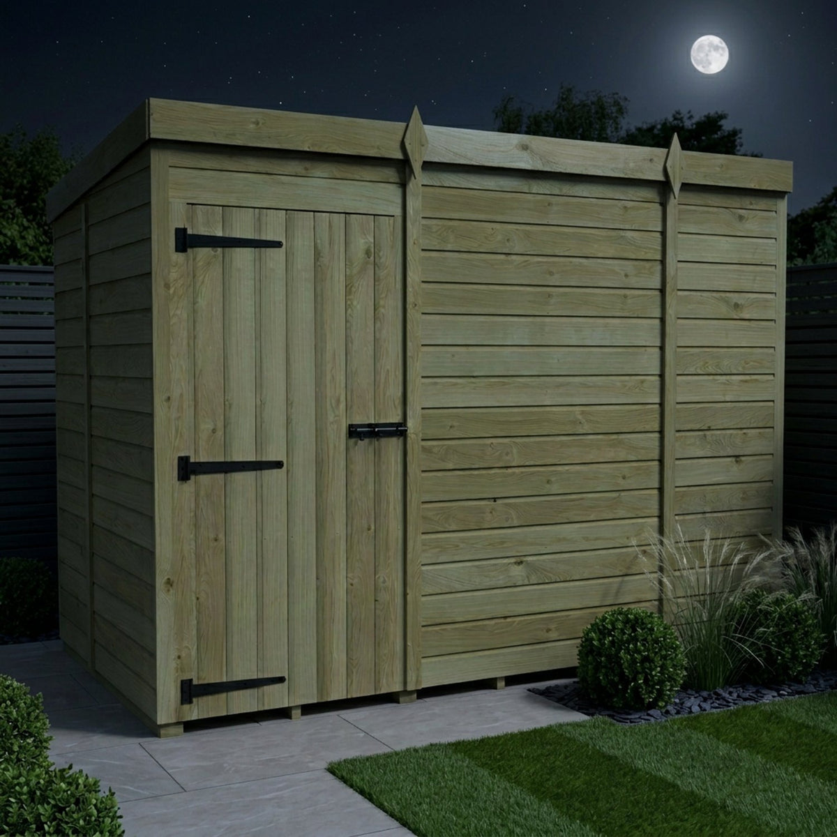 DIY Sheds – Pent Shed – Single Door – view 229