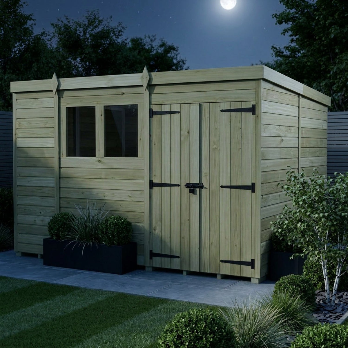 DIY Sheds – Pent Shed – Double Door – view 26